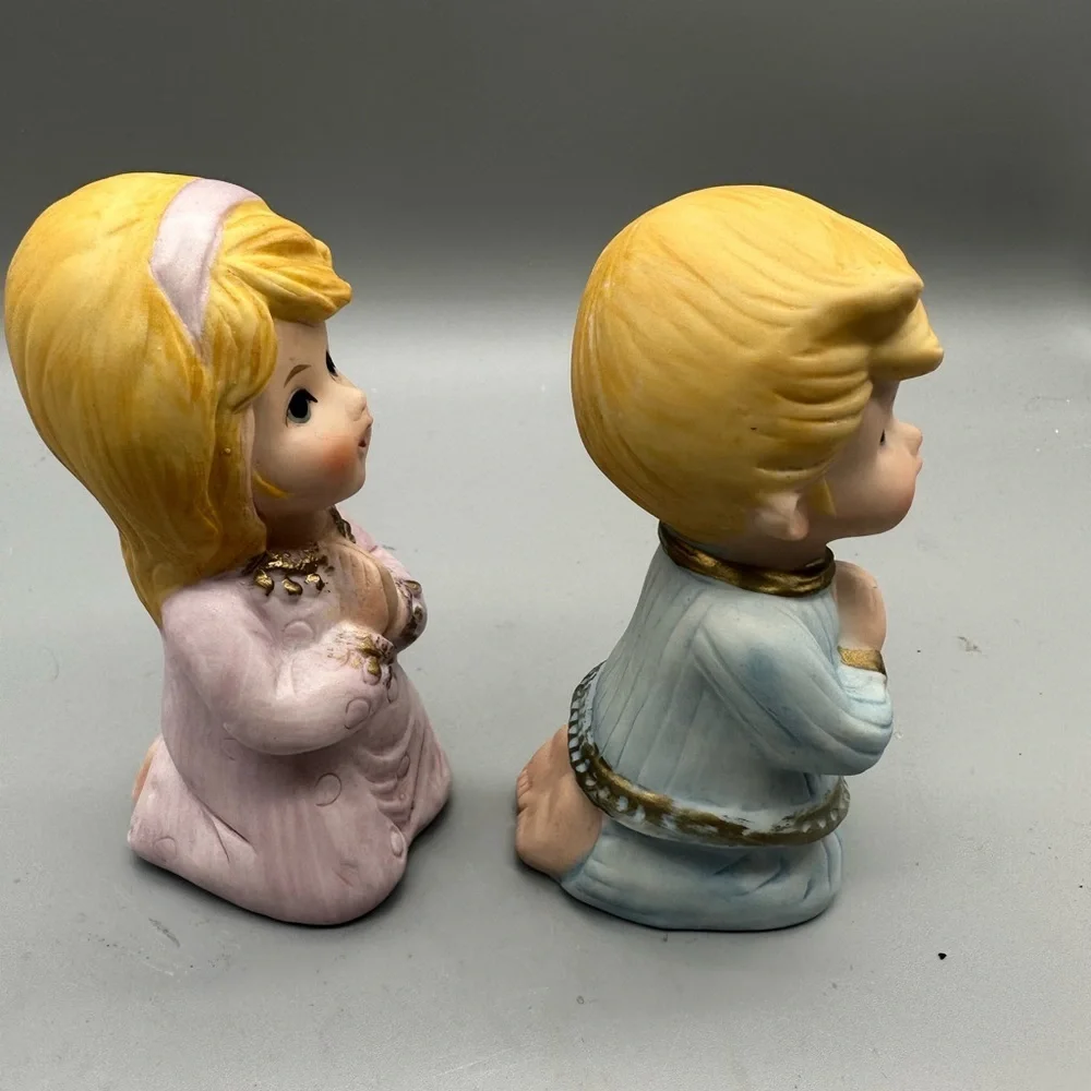 Homco vintage praying boy & girl figurines